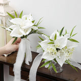 Maxbell Wedding Bouquet for Bride Bridesmaid Bridal Bouquet for Church Wedding Decor Style A