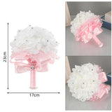 Maxbell Wedding Hand Flower Elegant Artificial Flowers for Ceremony Anniversary Home Pink
