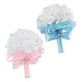 Maxbell Wedding Hand Flower Elegant Artificial Flowers for Ceremony Anniversary Home Pink