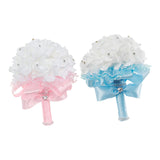Maxbell Wedding Hand Flower Elegant Artificial Flowers for Ceremony Anniversary Home Pink