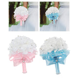 Maxbell Wedding Hand Flower Elegant Artificial Flowers for Ceremony Anniversary Home Pink
