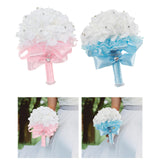 Maxbell Wedding Hand Flower Elegant Artificial Flowers for Ceremony Anniversary Home Pink