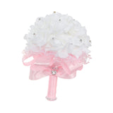 Maxbell Wedding Hand Flower Elegant Artificial Flowers for Ceremony Anniversary Home Pink
