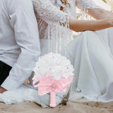 Maxbell Wedding Hand Flower Elegant Artificial Flowers for Ceremony Anniversary Home Pink