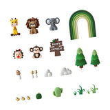 Maxbell 23Pcs Animal Cake Toppers Statue for Baby Shower Wedding Boys Girls Birthday Green Rainbow