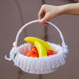 Maxbell Wedding White Flower Basket Romantic for Festive Occasions Anniversary Event