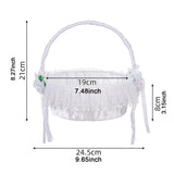 Maxbell Wedding White Flower Basket Romantic for Festive Occasions Anniversary Event