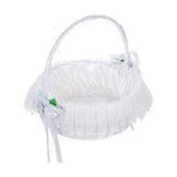 Maxbell Wedding White Flower Basket Romantic for Festive Occasions Anniversary Event