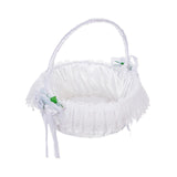 Maxbell Wedding White Flower Basket Romantic for Festive Occasions Anniversary Event