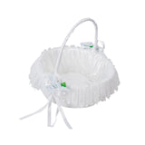 Maxbell Wedding White Flower Basket Romantic for Festive Occasions Anniversary Event