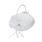 Maxbell Wedding White Flower Basket Romantic for Festive Occasions Anniversary Event