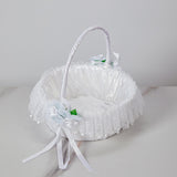 Maxbell Wedding White Flower Basket Romantic for Festive Occasions Anniversary Event