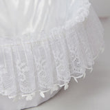Maxbell Wedding White Flower Basket Romantic for Festive Occasions Anniversary Event