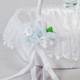 Maxbell Wedding White Flower Basket Romantic for Festive Occasions Anniversary Event