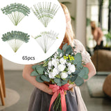 Maxbell 65 Pieces Artificial Eucalyptus Stems Decor for Wedding Farmhouse Restaurant