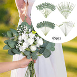 Maxbell 65 Pieces Artificial Eucalyptus Stems Decor for Wedding Farmhouse Restaurant