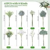 Maxbell Artificial Eucalyptus Leaves Stems Unique DIY Gift for Cafe Home Anniversary Style A