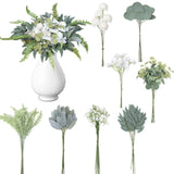 Maxbell Artificial Eucalyptus Leaves Stems Unique DIY Gift for Cafe Home Anniversary Style A