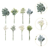 Maxbell Artificial Eucalyptus Leaves Stems Unique DIY Gift for Cafe Home Anniversary Style D