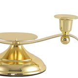 Maxbell Candle Holder Desktop Ornament Pillar Candle Stand for Hotel Festival Mantel Gold