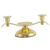 Maxbell Candle Holder Desktop Ornament Pillar Candle Stand for Hotel Festival Mantel Gold