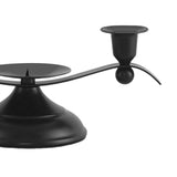Maxbell Candle Holder Desktop Ornament Pillar Candle Stand for Hotel Festival Mantel Black