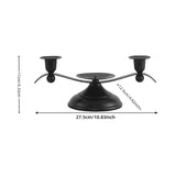 Maxbell Candle Holder Desktop Ornament Pillar Candle Stand for Hotel Festival Mantel Black