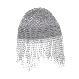 Maxbell Rhinestone Headpiece Cap Hair Accessories for Masquerade Parties Belly Dance