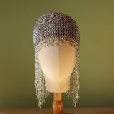 Maxbell Rhinestone Headpiece Cap Hair Accessories for Masquerade Parties Belly Dance