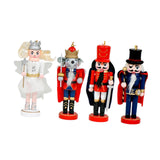 Maxbell 4 Pieces Nutcracker Figures Mini Doll Pendant for Thanksgiving Desktop Table