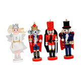 Maxbell 4 Pieces Nutcracker Figures Mini Doll Pendant for Thanksgiving Desktop Table