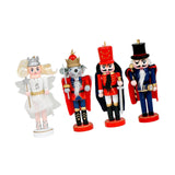 Maxbell 4 Pieces Nutcracker Figures Mini Doll Pendant for Thanksgiving Desktop Table
