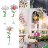 Maxbell Artificial Flower Lifelike Romantic Floral Arrangement for Home Event Garden White