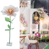 Maxbell Artificial Flower Lifelike Romantic Floral Arrangement for Home Event Garden Orange Pink