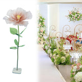 Maxbell Artificial Flower Realistic Elegant Floral Arrangement for Event Garden Home Orange Pink