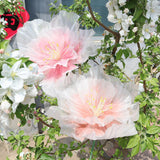Maxbell Artificial Flower Realistic Elegant Floral Arrangement for Event Garden Home Orange Pink