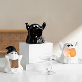 Maxbell Ghost Ceramic Candle Holder Handmade Tabletop Ornament for Kitchen Farmhouse