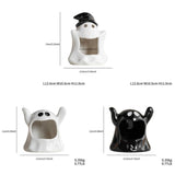 Maxbell Ghost Ceramic Candle Holder Handmade Tabletop Ornament for Kitchen Farmhouse