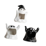 Maxbell Ghost Ceramic Candle Holder Handmade Tabletop Ornament for Kitchen Farmhouse