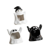 Maxbell Ghost Ceramic Candle Holder Handmade Tabletop Ornament for Kitchen Farmhouse