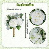 Maxbell Bridal Wedding Bouquet Florals Artificial Flowers for Church Graduation Home