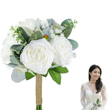 Maxbell Bridal Wedding Bouquet Florals Artificial Flowers for Church Graduation Home