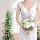 Maxbell Bridal Wedding Bouquet Florals Artificial Flowers for Church Graduation Home