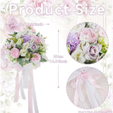Maxbell Bride Bridesmaid Wedding Bouquet Handmade Romantic for Wedding Party Holiday