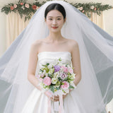 Maxbell Bride Bridesmaid Wedding Bouquet Handmade Romantic for Wedding Party Holiday