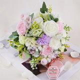 Maxbell Bride Bridesmaid Wedding Bouquet Handmade Romantic for Wedding Party Holiday