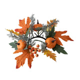 Maxbell Thanksgiving Candle Ring Tabletop Rustic Ornament for Holiday Halloween