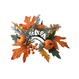 Maxbell Thanksgiving Candle Ring Tabletop Rustic Ornament for Holiday Halloween