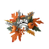 Maxbell Thanksgiving Candle Ring Tabletop Rustic Ornament for Holiday Halloween
