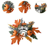 Maxbell Thanksgiving Candle Ring Tabletop Rustic Ornament for Holiday Halloween